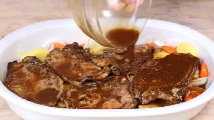 Pečená krkovička na červeném víně