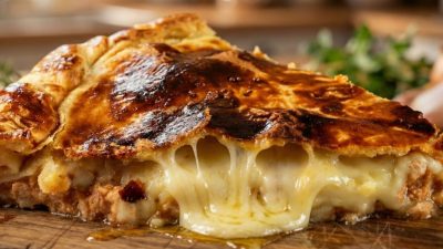 Rychlý masový koláč se sýrem