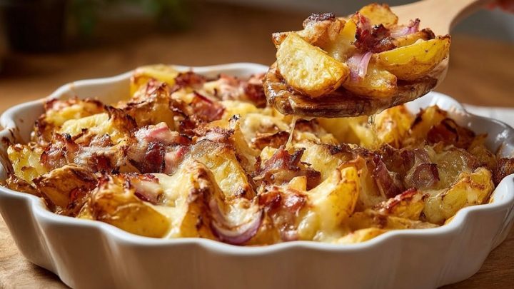 Sedlácké brambory se slaninou a cibulí