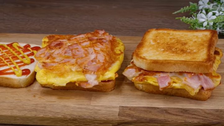 Slaninové tousty s vejci a mozzarellou