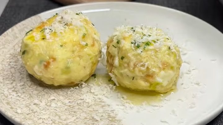 Tyrolské knedlíky se 2 druhy sýru