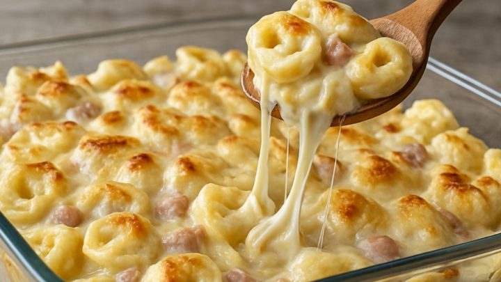 Zapečené těstoviny s masem a bešamelem