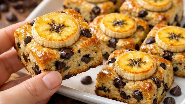 Zdravé banánové sušenky s čokoládou