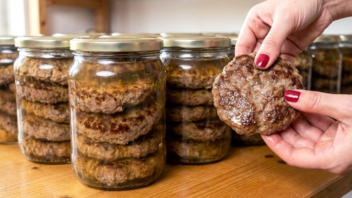 Zavařené karbanátky z hovězího masa