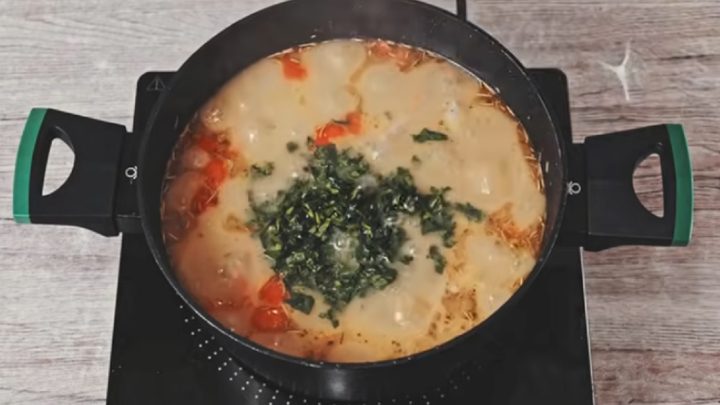 Kuřecí polévka s nudlemi a zeleninou