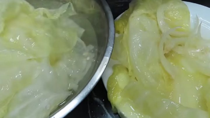 Zelné listy plněné masovou směsí