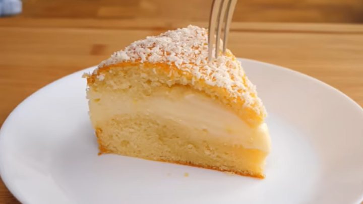 Rychlý dort s citrónovým pudinkem