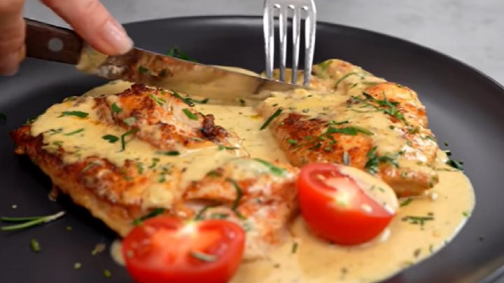 Kuřecí plátky v parmezánové omáčce