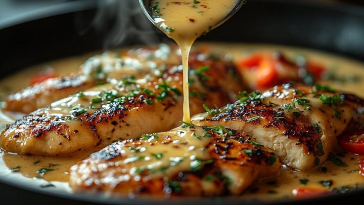 Kuřecí plátky v parmezánové omáčce