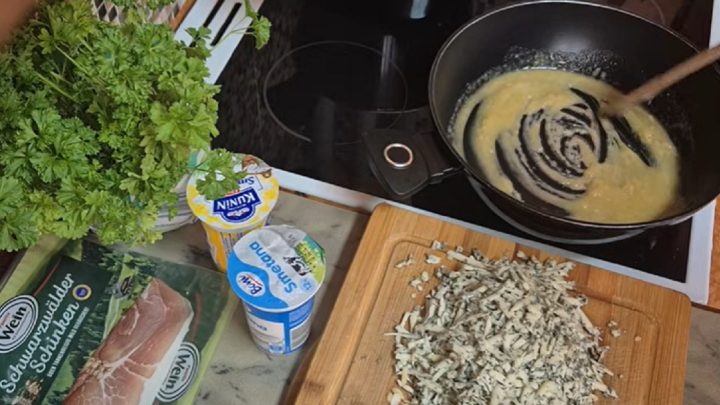 Rychlé těstoviny s nivovou omáčkou