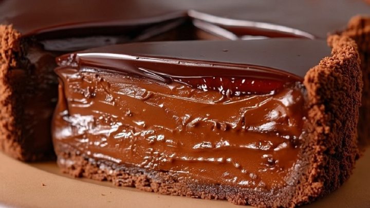 Pečený čokoládový cheesecake s vanilkou