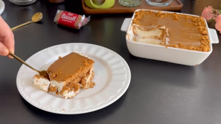 Rychlý nepečený Lotus dezert s jogurtem