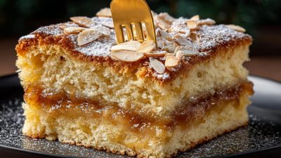 Rozinkový koláč s jablečnou marmeládou