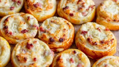 Sýrové šneky se slaninou a bylinkami