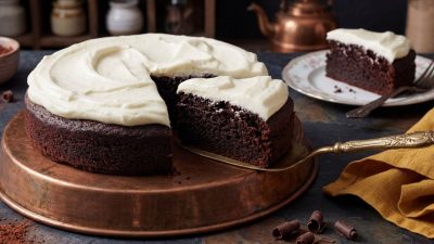 Čokoládový pivní dort se smetanovým krémem