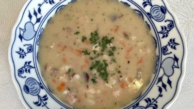 Fazolový krém s uzeným a mrkví