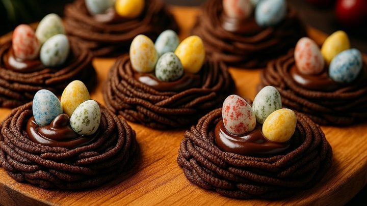 Kakaová velikonoční hnízda s Nutellou