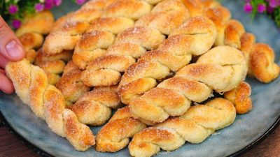 Kefírové sušenky obalené v cukru