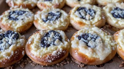 Koláčky s makovou a tvarohovou náplní