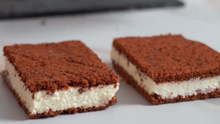 Domácí mléčné řezy Kinder s mascarpone