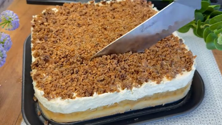 Jablečné řezy s cukrářskými piškoty