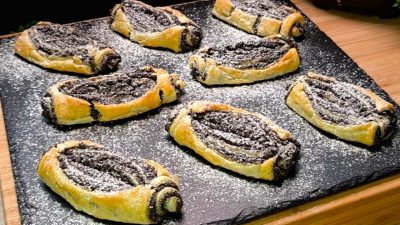 Makové šátečky z listového těsta