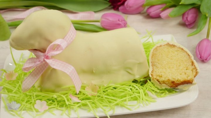 Marcipánový beránek s bílou čokoládou