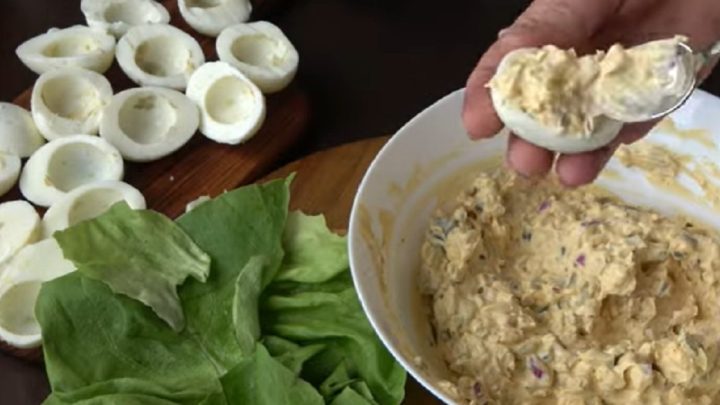 Rychlá plněná vejce s žampiony