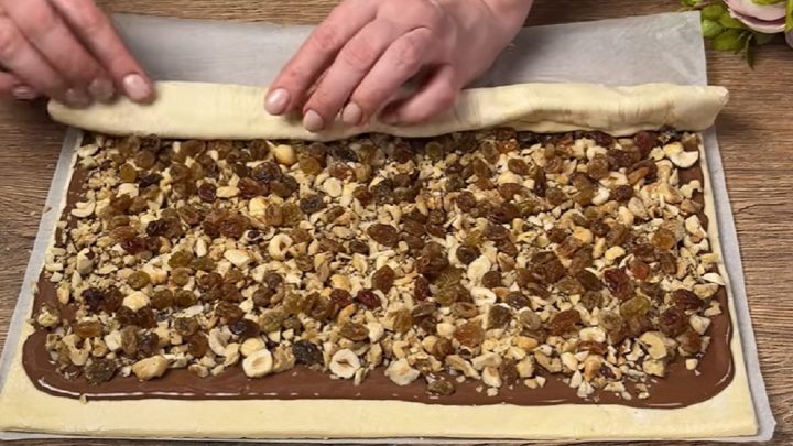 Mini záviny s čokoládou a ořechy