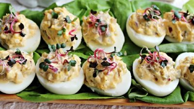 Rychlá plněná vejce s žampiony