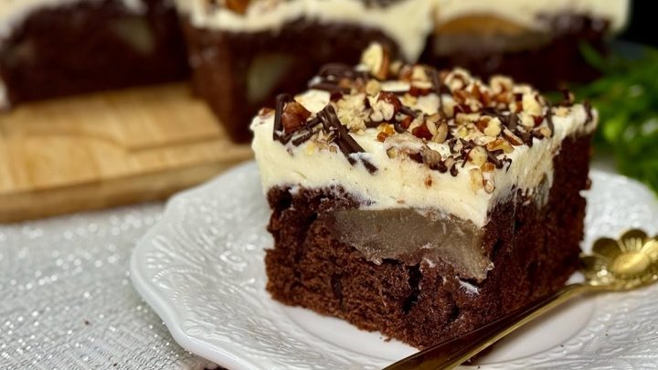 Rychlý čokoládový koláč s vanilkovým krémem