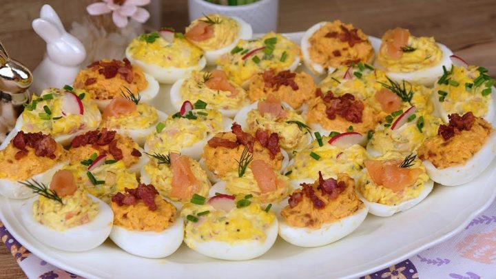 Rychlá vejce plněná 3 druhy náplní