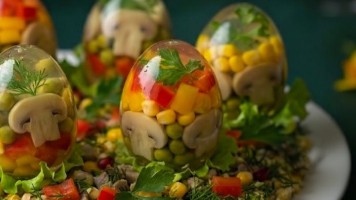 Velikonoční aspiková vejce se zeleninou
