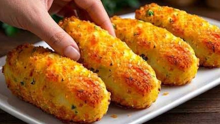 Rychlé bramborové krokety plněné sýrem