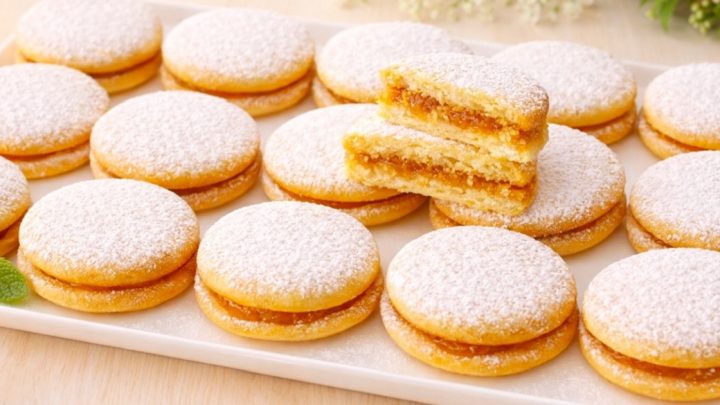 Domácí piškoty plněné marmeládou