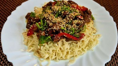 Kuřecí játra po asijsku s paprikou