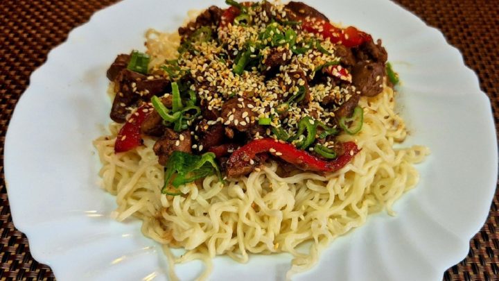 Kuřecí játra po asijsku s paprikou