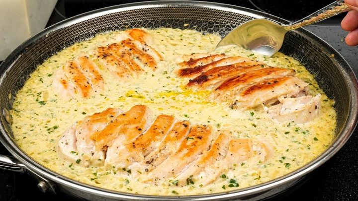 Kuřecí plátky s česnekovou omáčkou