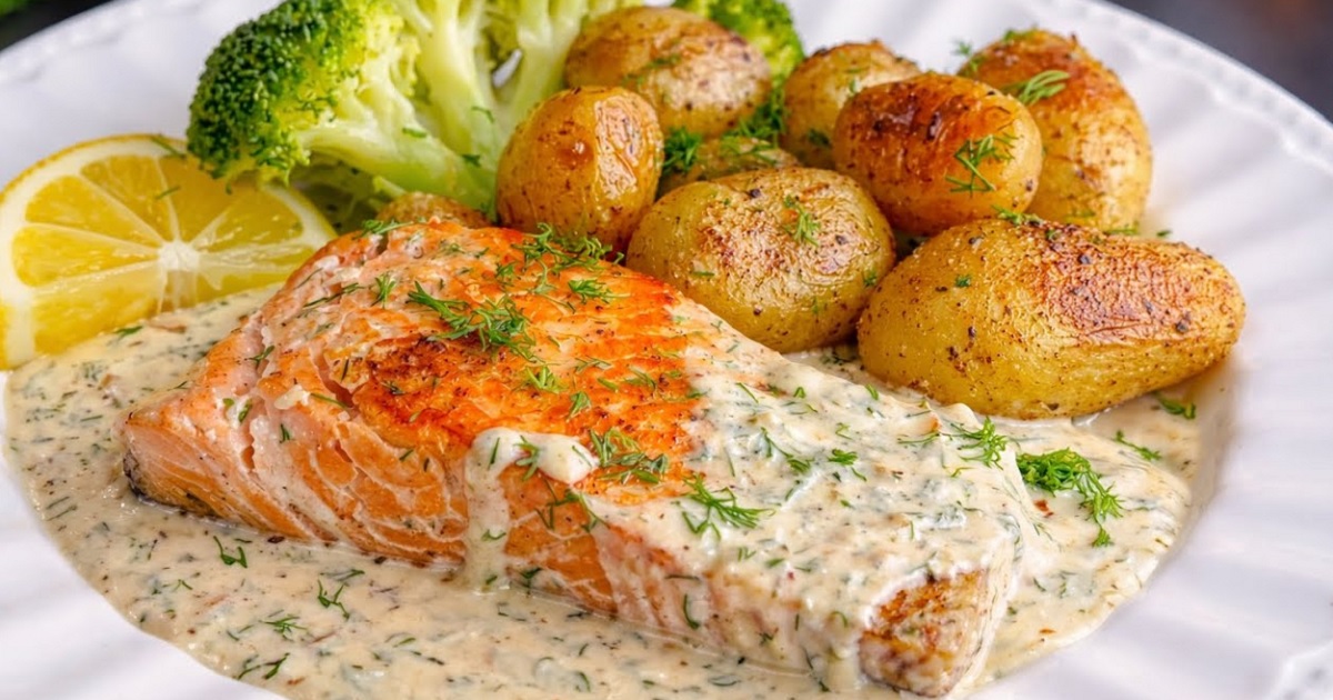 Losos s koprovou omáčkou a citronem – VařímeDobroty.cz