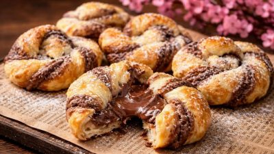 Nutellové motance z listového těsta