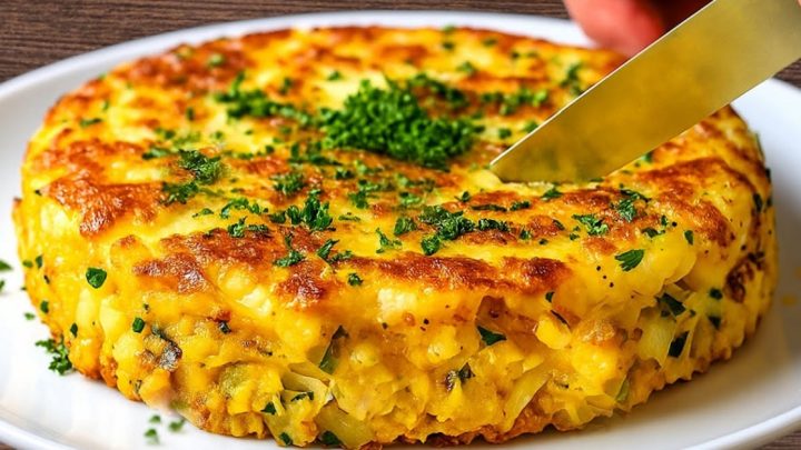 Plněný cuketový bramborák se šunkou