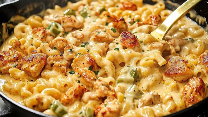 Rychlé krémové těstoviny s kuřecím masem