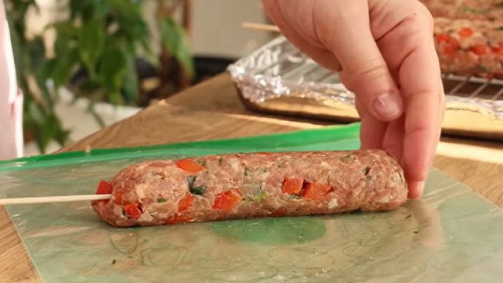 Kebab na špejli s paprikou a koriandrem