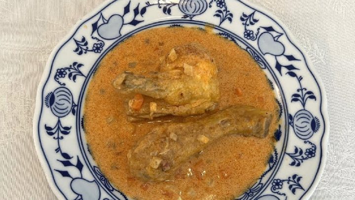 Valtické kuře se smetanovou omáčkou