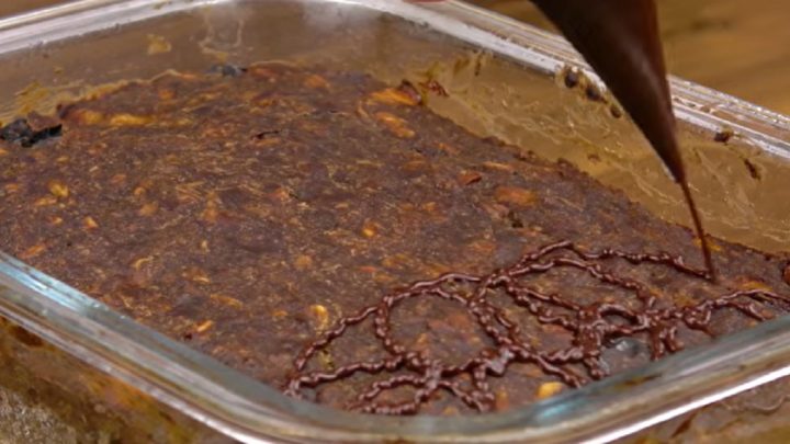 Zdravý koláč z ovesných vloček a banánu