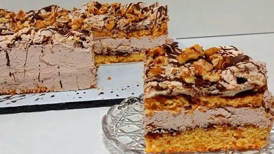 Královské řezy s ořechy a jemným krémem