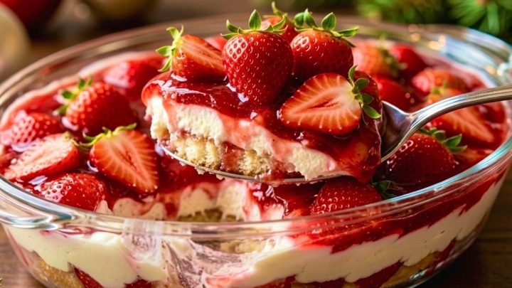 Rychlé jahodové tiramisu s mascarpone