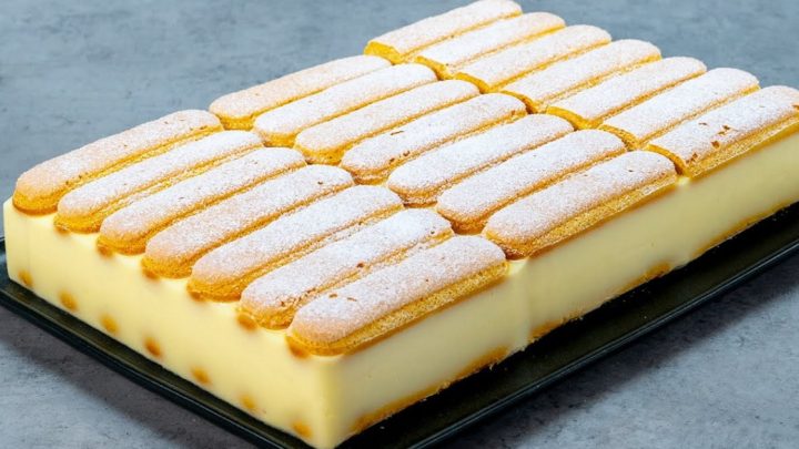 Rychlé řezy s cukrářskými piškoty bez pečení