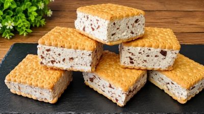 Domácí sušenková zmrzlina s čokoládou