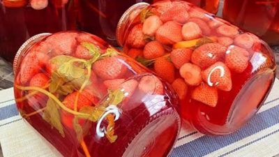 Jahodová limonáda na zimu s citronem